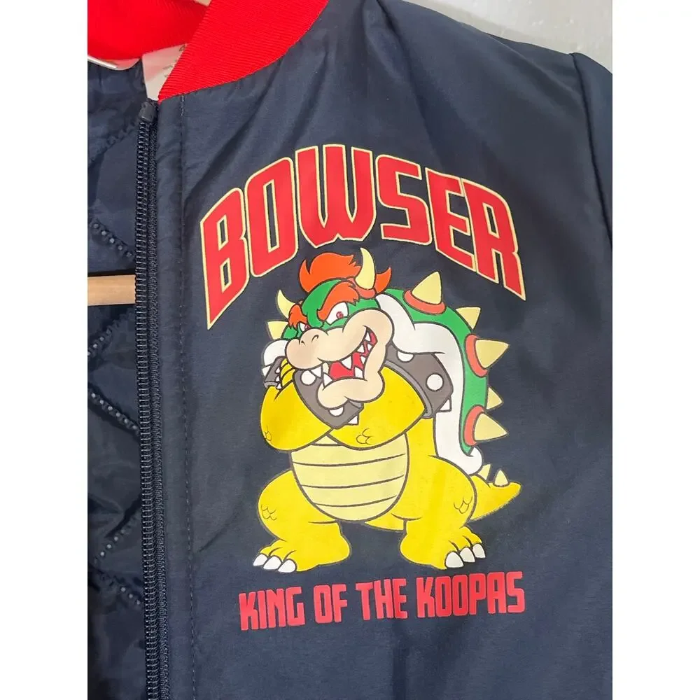Nintendo Bowser Super Mario Bros Bomber Jacket Coat 4T 5T Cart King of Koopas